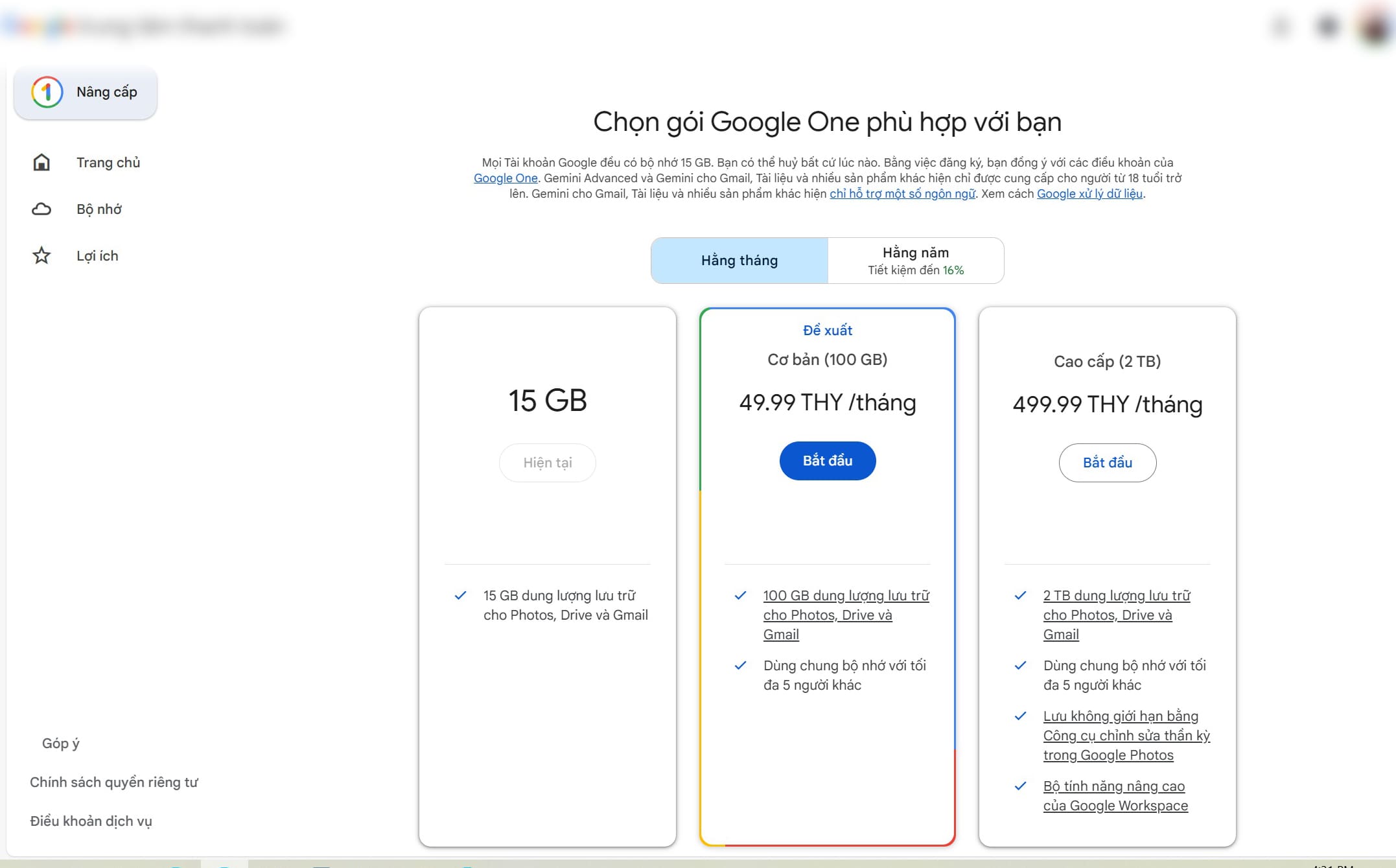 Cách mua Google One giá rẻ Thổ Nhĩ Kỳ.