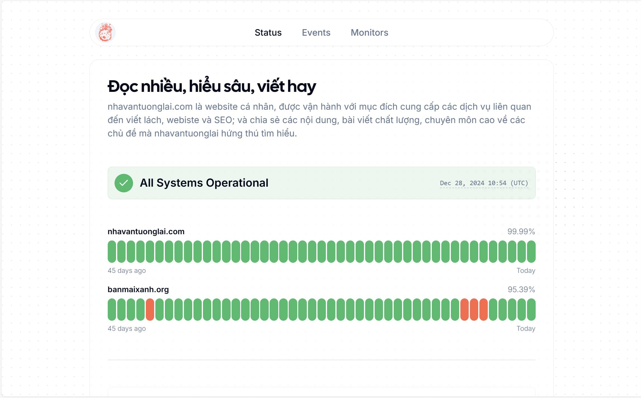 Tìm hiểu về Openstatus và cách để cài lên website.